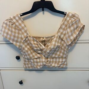 Promesa Sugar and Spice Gingham Blouse